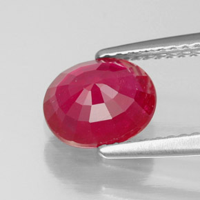 Rubi vermelho natural 1,86ct, corte oval, VS-SI