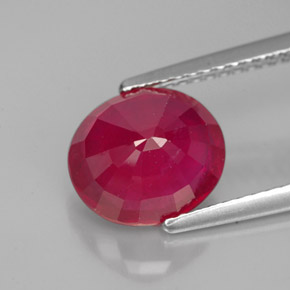 Rubi vermelho natural 3,27ct, corte oval, VS-SI