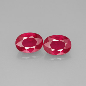 Pedras preciosas de rubi vermelho natural de  ct, corte oval, VS-SI