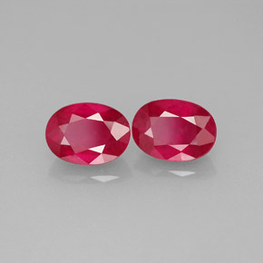 Pedras preciosas de rubi vermelho natural de  ct, corte oval, VS-SI