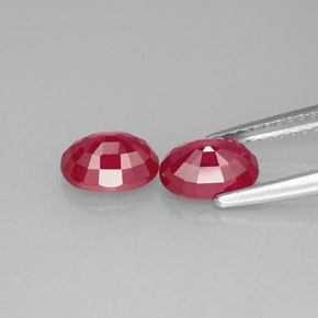 Pedras preciosas de rubi vermelho natural de  ct, corte oval, VS-SI