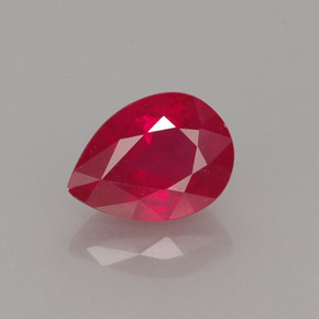 Rubi vermelho natural 1,13ct, formato de pêra, VS-SI
