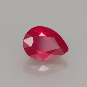 Rubi vermelho natural 1,13ct, formato de pêra, VS-SI