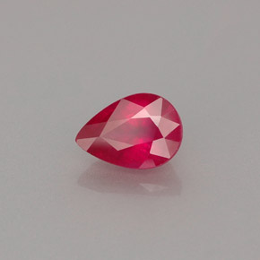 Rubi vermelho natural 1,06ct, formato de pêra, VS-SI