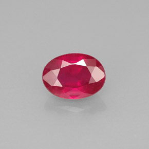 Rubi vermelho natural 1,13ct, corte oval, VS-SI