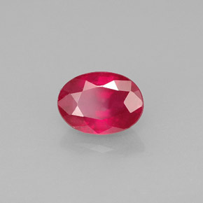 Rubi vermelho natural 1,13ct, corte oval, VS-SI