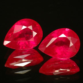Pedras preciosas de rubi vermelho natural de  ct, formato de pêra, VS-SI