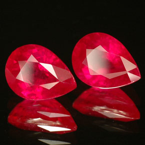 Pedras preciosas de rubi vermelho natural de  ct, formato de pêra, VS-SI