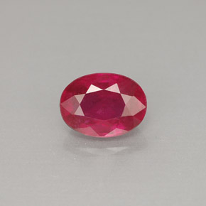 Rubi vermelho natural 1,26ct, corte oval, VS-SI