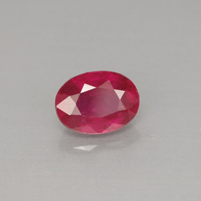 Rubi vermelho natural 1,26ct, corte oval, VS-SI