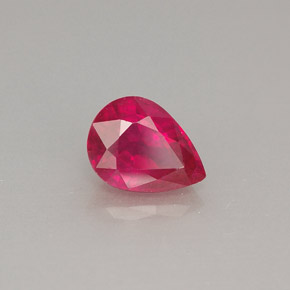 Rubi vermelho natural 1,05ct, formato de pêra, VS-SI