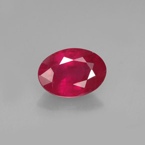 Rubi vermelho natural 1,07ct, corte oval, VS-SI