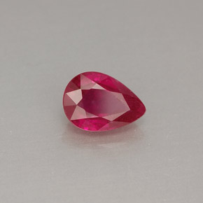Rubi vermelho natural 1,00ct, formato de pêra, VS-SI
