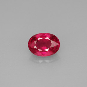 Rubi vermelho natural 1,14ct, corte oval, VS-SI