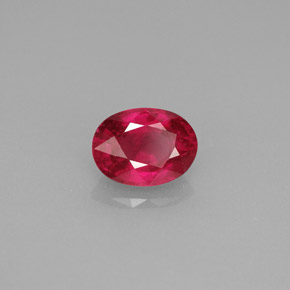 Rubi vermelho natural 1,14ct, corte oval, VS-SI