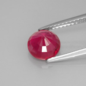 Rubi vermelho natural 1,84ct, corte redondo, VS-SI
