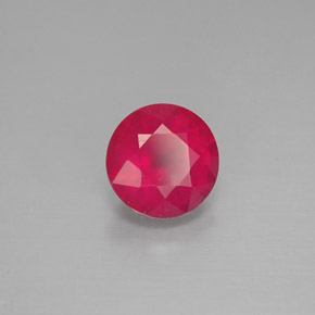 Rubi vermelho natural 1,40ct, corte redondo, VS-SI