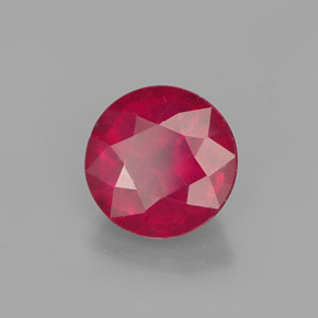 Rubi vermelho natural 1,63ct, corte redondo, VS-SI