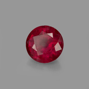 Rubi vermelho natural 1,72ct, corte redondo, VS-SI