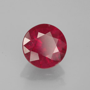 Rubi vermelho natural 1,47ct, corte redondo, VS-SI