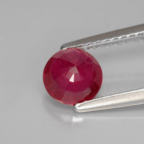 Rubi vermelho natural 1,06ct, corte redondo, VS-SI