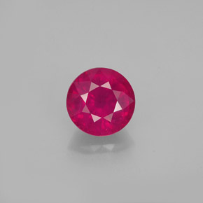 Rubi vermelho natural 1,35ct, corte redondo, VS-SI