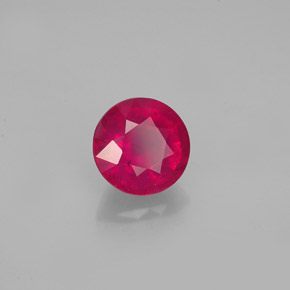 Rubi vermelho natural 1,35ct, corte redondo, VS-SI