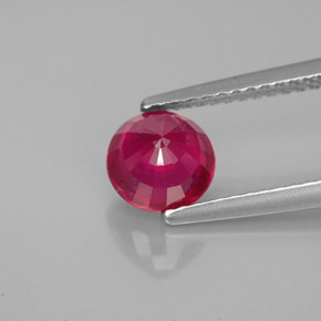 Rubi vermelho natural 1,35ct, corte redondo, VS-SI