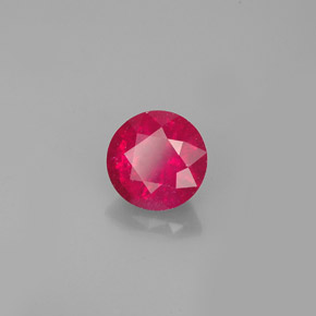 Rubi vermelho natural 1,14ct, corte redondo, VS-SI