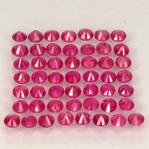 Pedras preciosas de rubi vermelho natural de  ct, corte redondo, VS-SI
