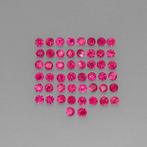 Pedras preciosas de rubi vermelho natural de  ct, corte redondo, VS-SI