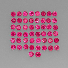 Pedras preciosas de rubi vermelho natural de  ct, corte redondo, VS-SI