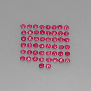 Pedras preciosas de rubi vermelho natural de  ct, corte redondo, VS-SI