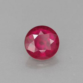 Rubi vermelho natural 1,19ct, corte redondo, VS-SI