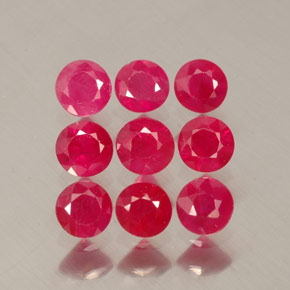 Pedras preciosas de rubi vermelho natural de  ct, corte redondo, VS-SI