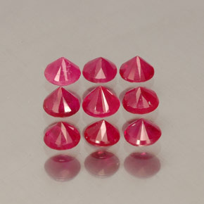 Pedras preciosas de rubi vermelho natural de  ct, corte redondo, VS-SI
