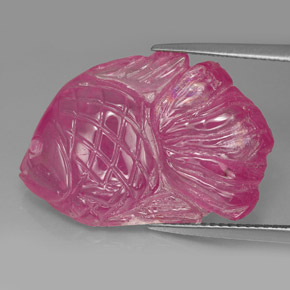 Rubi rosa natural 21,42ct, transparente, transparente/translúcido