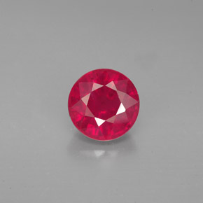 Rubi vermelho natural 2,07ct, corte redondo, VS-SI