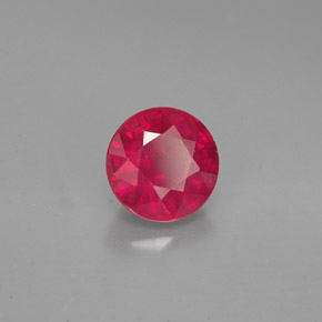 Rubi vermelho natural 2,07ct, corte redondo, VS-SI