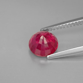 Rubi vermelho natural 2,07ct, corte redondo, VS-SI