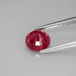 Rubi vermelho natural 1,74ct, corte redondo, VS-SI