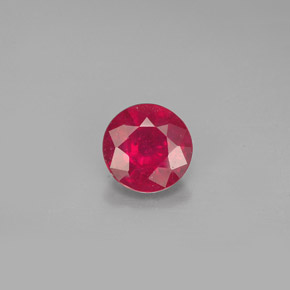 Rubi vermelho natural 1,26ct, corte redondo, VS-SI