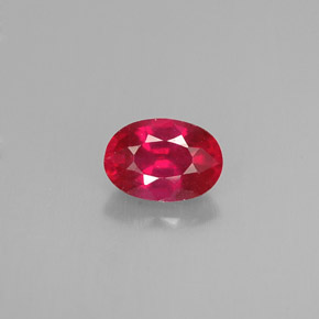 Rubi vermelho natural 0,66ct, corte oval, VS-SI