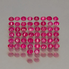 Pedras preciosas de rubi vermelho natural de  ct, corte redondo, VS