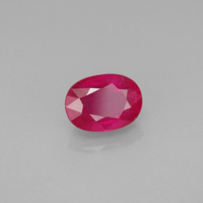 Rubi vermelho natural 1,40ct, corte oval, VS-SI