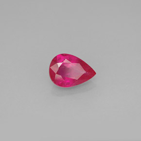 Rubi vermelho natural 0,90ct, formato de pêra, VS-SI