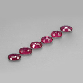 Pedras preciosas de rubi vermelho natural de  ct, corte oval, VS