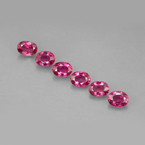 Pedras preciosas de rubi vermelho natural de  ct, corte oval, VS