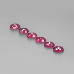 Pedras preciosas de rubi vermelho natural de  ct, corte oval, VS