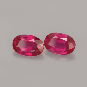 Pedras preciosas de rubi vermelho natural de  ct, corte oval, VS-SI